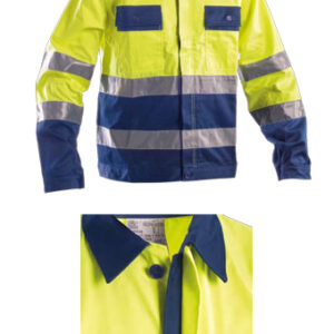 yellow blue protective jacket
